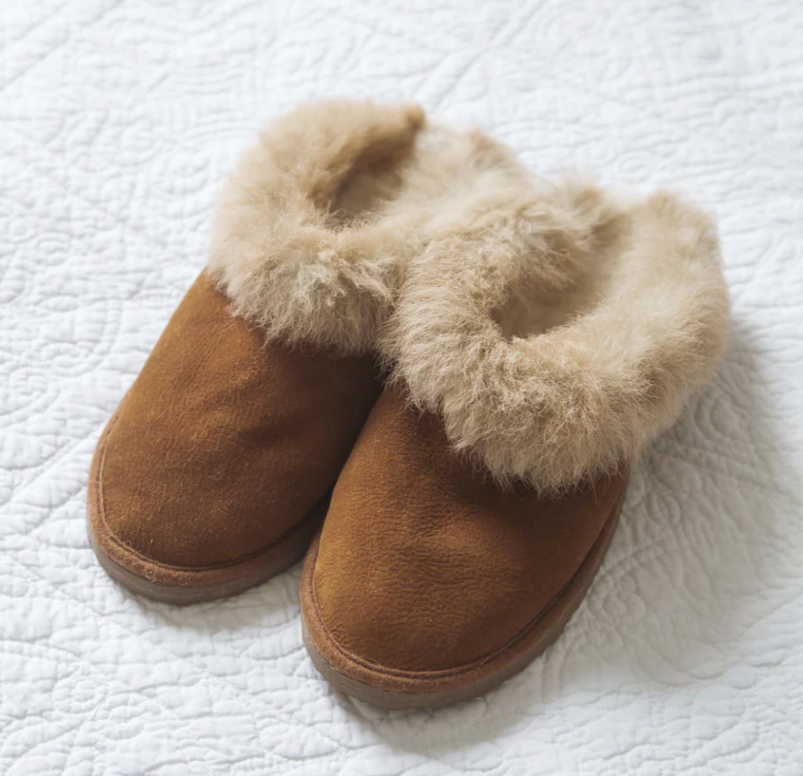 Ruby Sheepskin Slippers In Tan