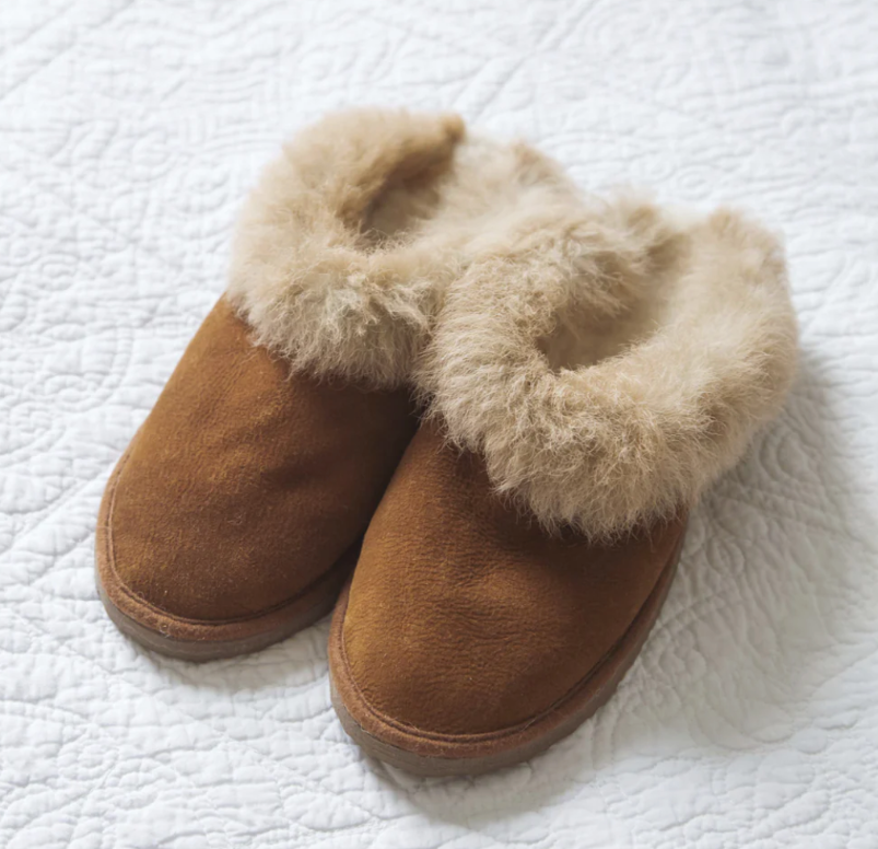 Ladies sheepskin slippers hot sale