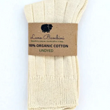 Ravinia Undyed Organic Cotton Socks in Ecru