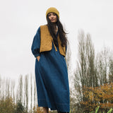 Evergreen Organic Cotton Cord Gilet in Ochre