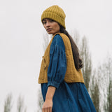 Evergreen Organic Cotton Cord Gilet in Ochre