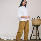 Myoga Organic Cotton Cord Trouser in Ochre