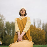 Nandina Organic Cotton Cord Dress in Ochre