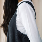 Nandina Organic Cotton Cord Dress in Charcoal