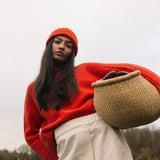 Wisteria Organic Cotton Twill Skirt in Off-White