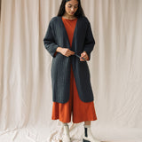 Akoya Organic Cotton Quilted Jacket in Charcoal