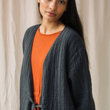 Akoya Organic Cotton Quilted Jacket in Charcoal