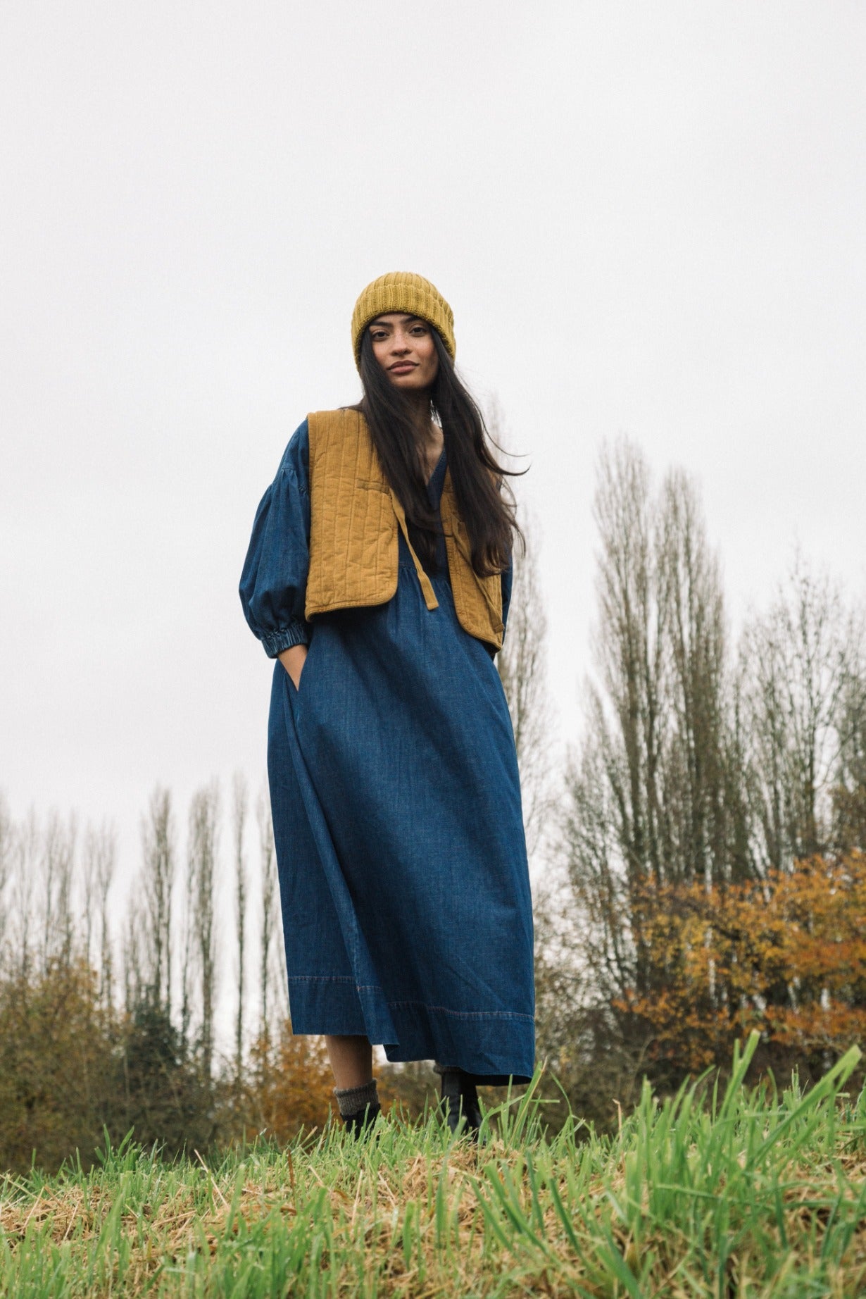 Beaumont Organic Jess-Leigh Denim Vest Top - Ecru