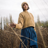 Hisa-Leigh Organic Cotton Denim Skirt in Mid Blue