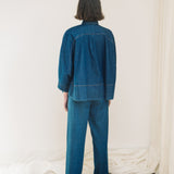 Magnolia-Leigh Organic Cotton Denim Shirt in Mid Blue