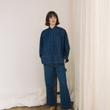 Magnolia-Leigh Organic Cotton Denim Shirt in Mid Blue