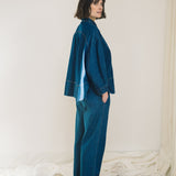 Magnolia-Leigh Organic Cotton Denim Shirt in Mid Blue