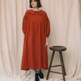 Aralia Organic Cotton Poplin Dress in Paprika