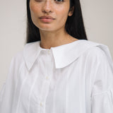 Prunus Organic Cotton Poplin Shirt in White S Preloved