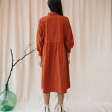 Umi Organic Cotton Poplin Dress in Paprika