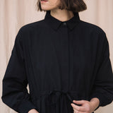 Umi Organic Cotton Poplin Dress in Black