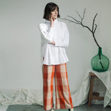 Magnolia Organic Cotton Jersey and Poplin Shirt in White