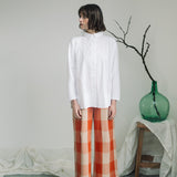 Magnolia Organic Cotton Jersey and Poplin Shirt in White