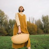 Leia-Sue Organic Cotton Stripe Jersey Top in Chartreuse and White