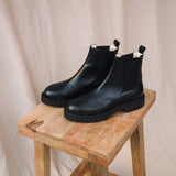 Milan Leather Boot in Black
