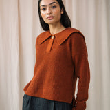 Rini Recycled Wool Jumper in Paprika Marl