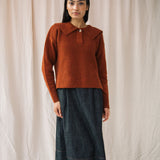 Rini Recycled Wool Jumper in Paprika Marl