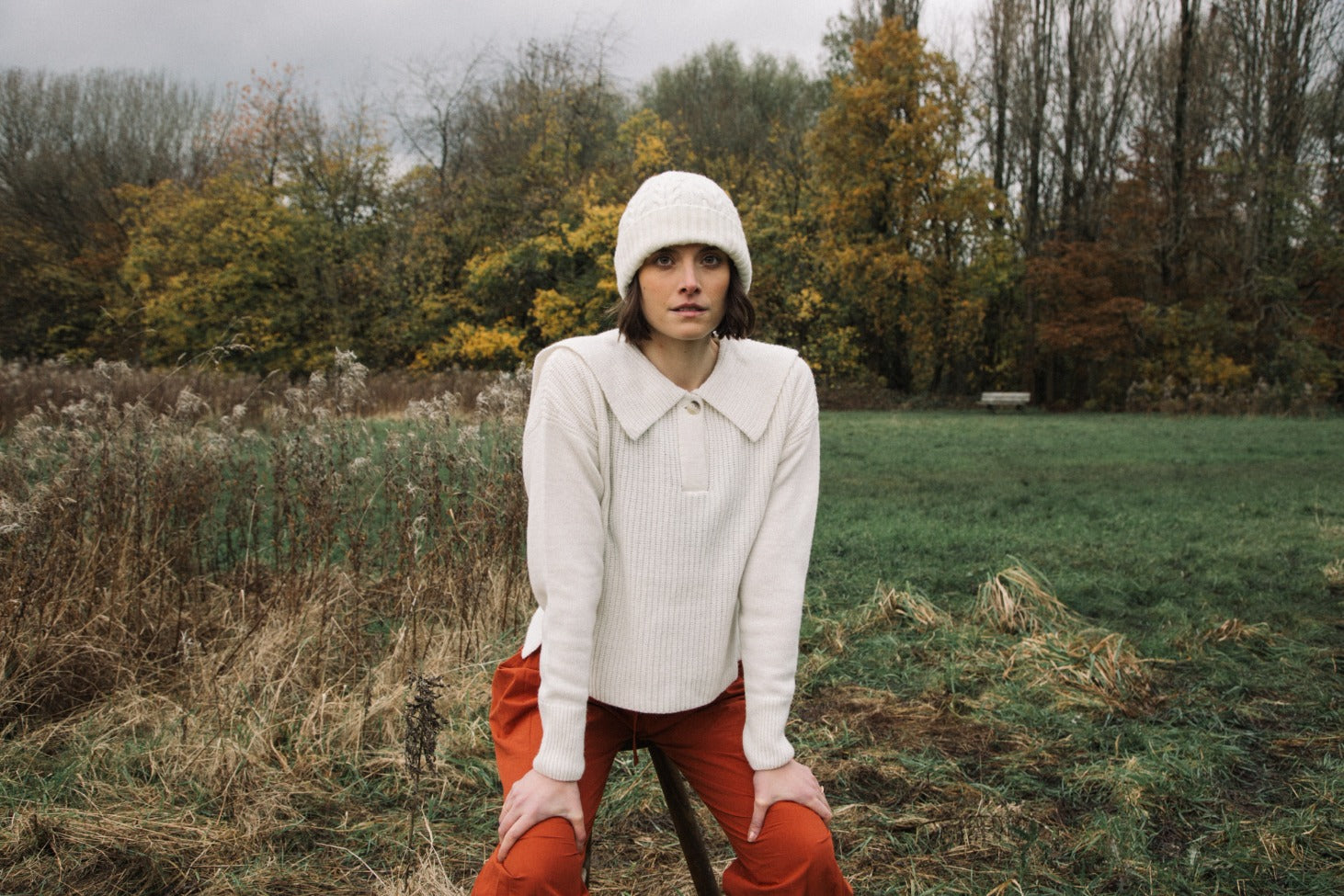 Rini Recycled Wool Jumper in Off-White Beaumont Organic