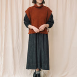 Kanon Recycled Wool Knitted Vest in Paprika Marl