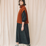 Kanon Recycled Wool Knitted Vest in Paprika Marl
