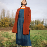 Emi Recycled Wool Cardigan in Paprika Marl