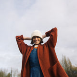 Emi Recycled Wool Cardigan in Paprika Marl