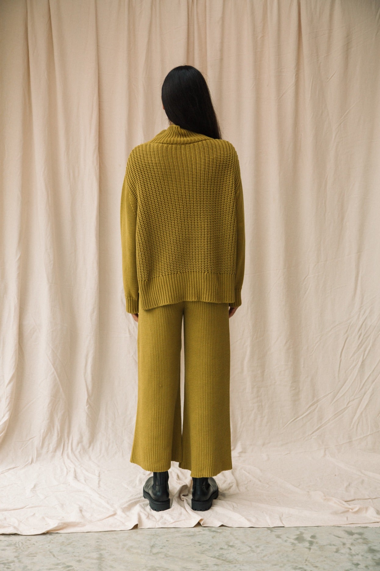 Tora Organic Cotton Jumper in Chartreuse