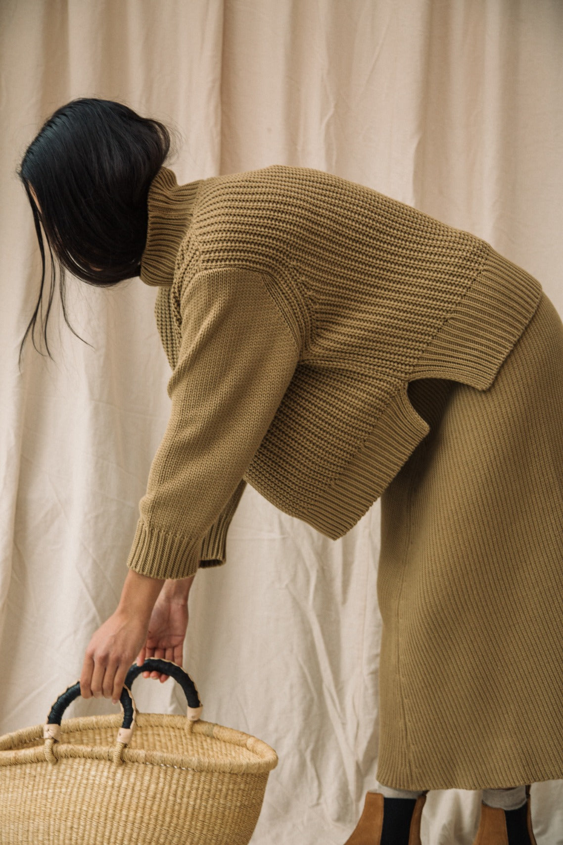 Tora Organic Cotton Jumper in Sand