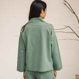 Kazue Organic Cotton Felpe Sweatshirt in Eucalyptus