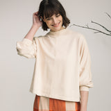 Maiya Organic Cotton Felpe Sweatshirt in Cream