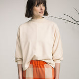 Maiya Organic Cotton Felpe Sweatshirt in Cream