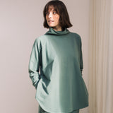 Nara Organic Cotton Felpe Sweatshirt in Eucalyptus