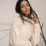 Nara Organic Cotton Felpe Sweatshirt in Cream