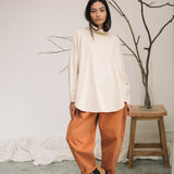 Nara Organic Cotton Felpe Sweatshirt in Cream