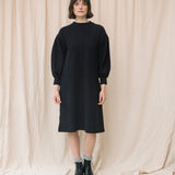 Shino Organic Cotton Felpe Dress in Black