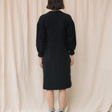 Shino Organic Cotton Felpe Dress in Black