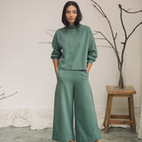 Taya Organic Cotton Felpe Jogger in Eucalyptus