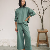 Taya Organic Cotton Felpe Jogger in Eucalyptus