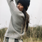 Shika Lambswool Jumper in Pearl Grey
