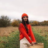 Shika Lambswool Jumper in Flame