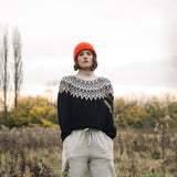 Jillian Organic Cotton Jumper in Black