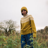 Jillian Organic Cotton Jumper in Chartreuse