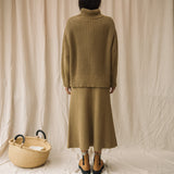 Mio Organic Cotton Knitted Skirt in Sand