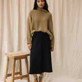 Mio Organic Cotton Knitted Skirt in Black