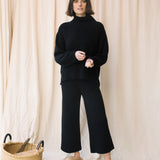 Taka Organic Cotton Knitted Trouser in Black